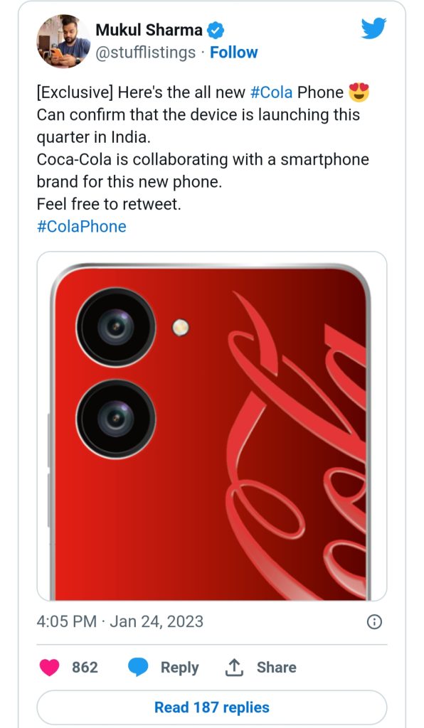 Coca cola smartphone 